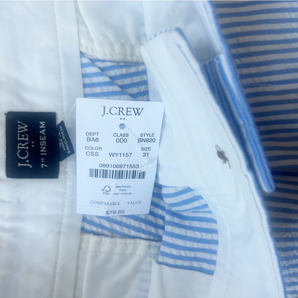 J.Crew 7" seersucker chino short - Picture 11 of 12